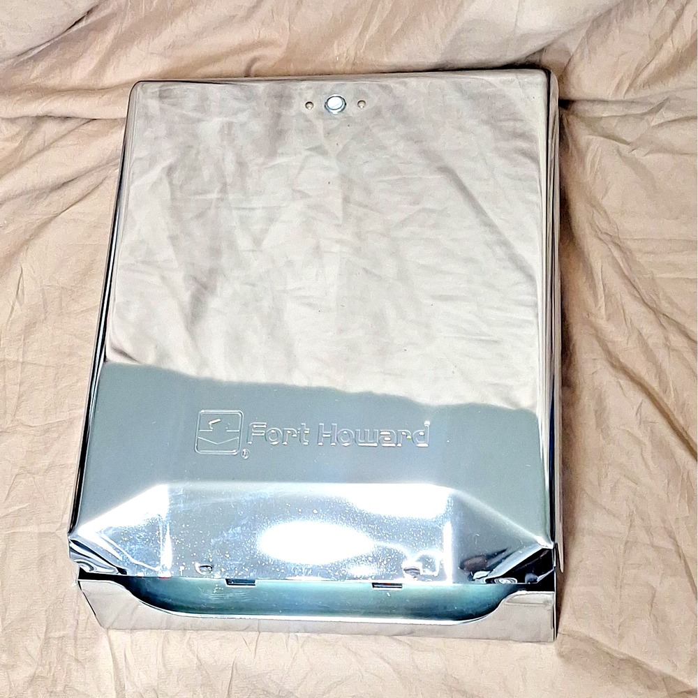 Fort Howard Chrome Silver C-Fold/Multifold Comb Paper Towel Dispenser Industrial